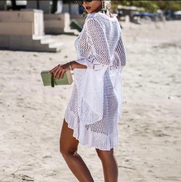 LAST 1⭐BEAUTIFUL CROCHET COVER UP - Picture 3 of 8